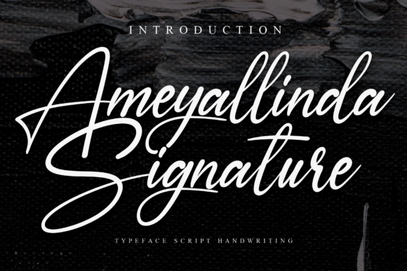 Ameyallinda Signature: A Modern Handwritten Font for Editorial Design