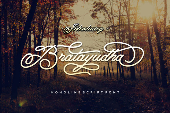 Bratayudha: Elevating Digital Brand Identity with Elegant Script Typography