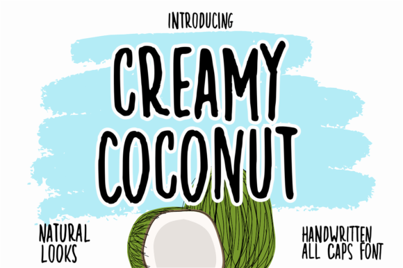 Creamy Coconut Typeface Review: A Brushed Script for Relaxed Branding