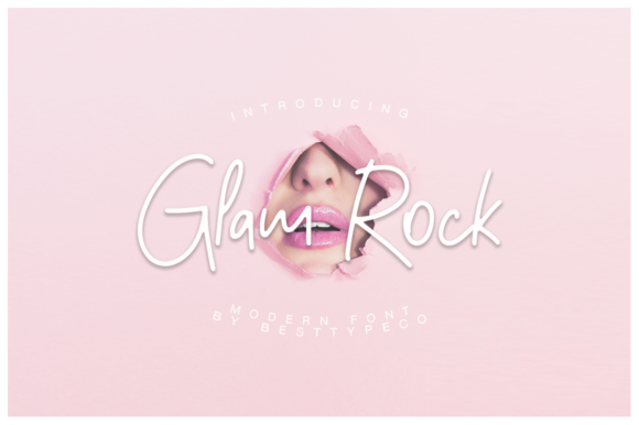 Glam Rock Typeface: Elevate Campaign Visuals with Flowing Handwritten Style