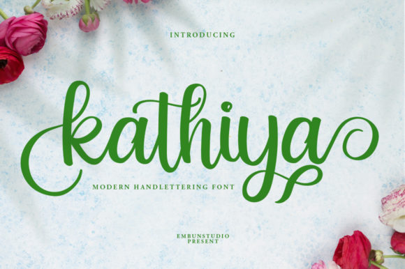 Kathiya: The Modern Script Font for Editorial Design
