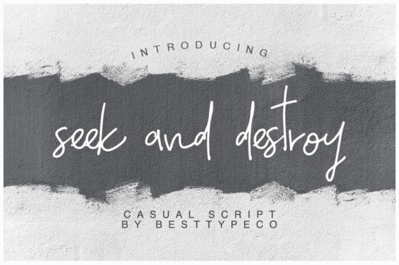 Seek and Destroy Typeface: A Quirky Handwritten Font for Crafters